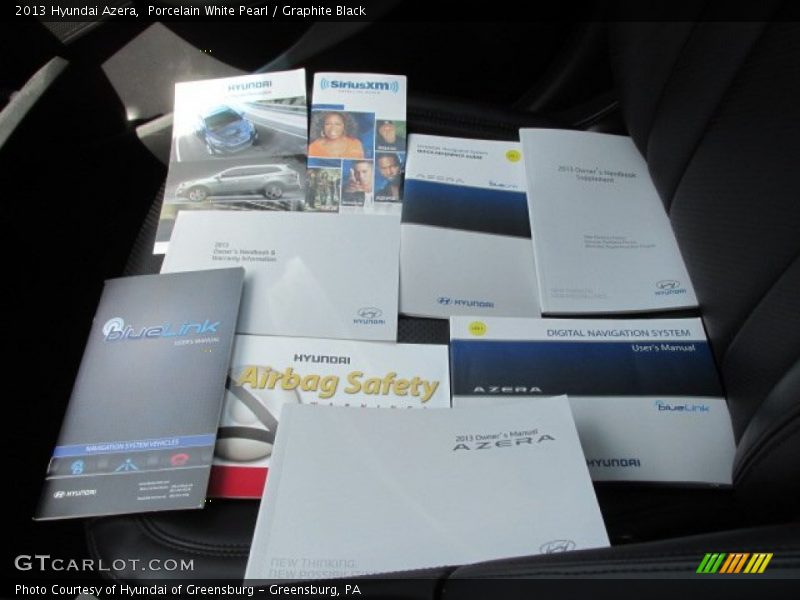 Porcelain White Pearl / Graphite Black 2013 Hyundai Azera
