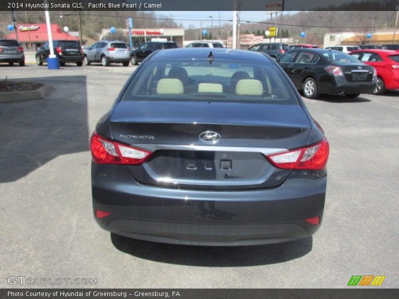 Pacific Blue Pearl / Camel 2014 Hyundai Sonata GLS