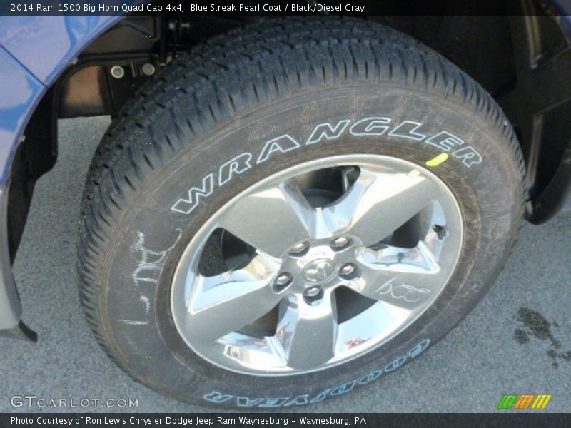 Blue Streak Pearl Coat / Black/Diesel Gray 2014 Ram 1500 Big Horn Quad Cab 4x4