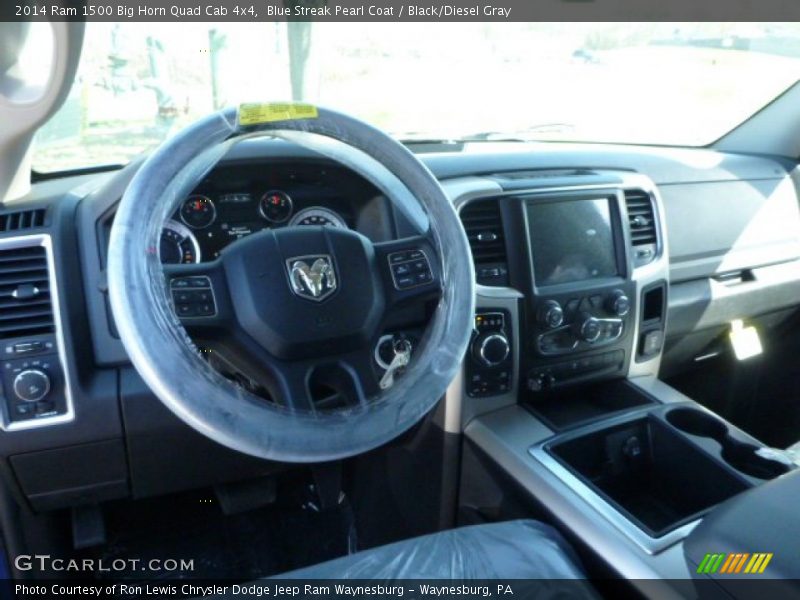 Blue Streak Pearl Coat / Black/Diesel Gray 2014 Ram 1500 Big Horn Quad Cab 4x4