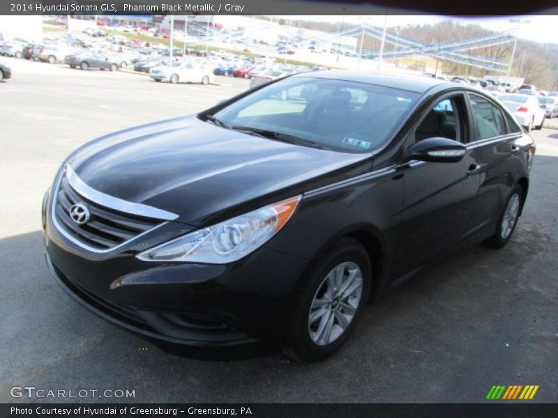Phantom Black Metallic / Gray 2014 Hyundai Sonata GLS