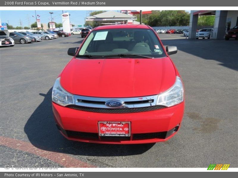 Vermillion Red / Medium Stone 2008 Ford Focus S Coupe