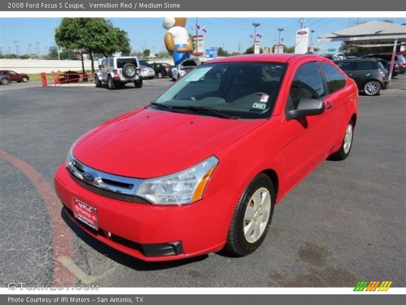 Vermillion Red / Medium Stone 2008 Ford Focus S Coupe