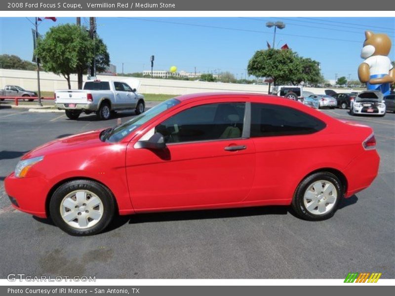 Vermillion Red / Medium Stone 2008 Ford Focus S Coupe