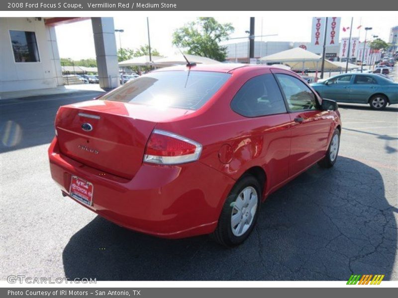 Vermillion Red / Medium Stone 2008 Ford Focus S Coupe