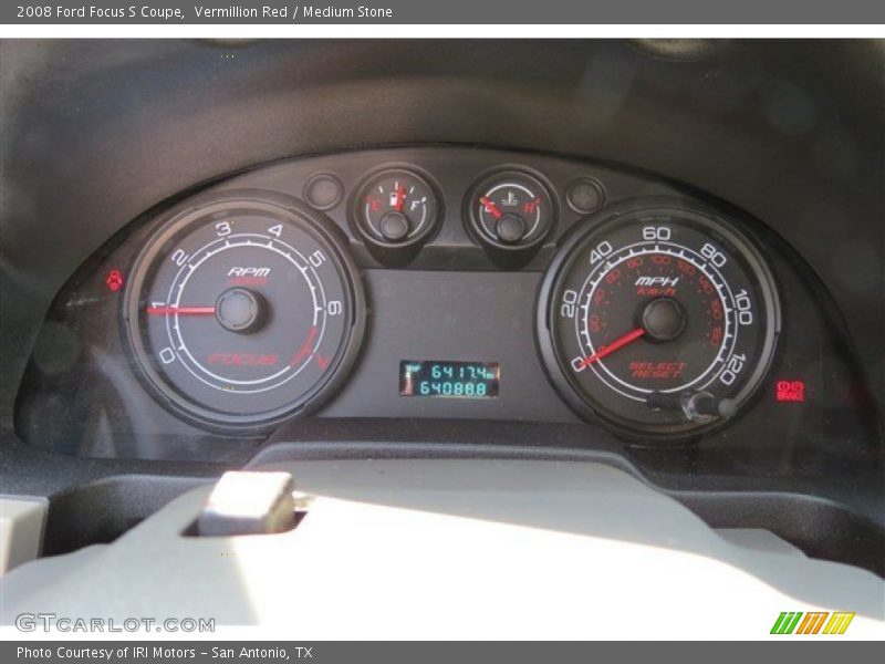 Vermillion Red / Medium Stone 2008 Ford Focus S Coupe