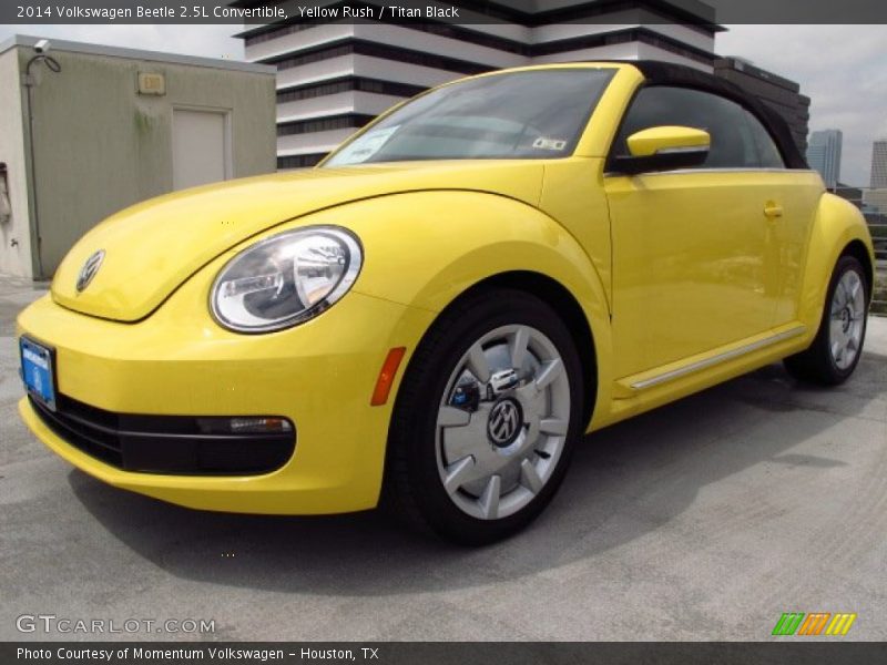 Yellow Rush / Titan Black 2014 Volkswagen Beetle 2.5L Convertible