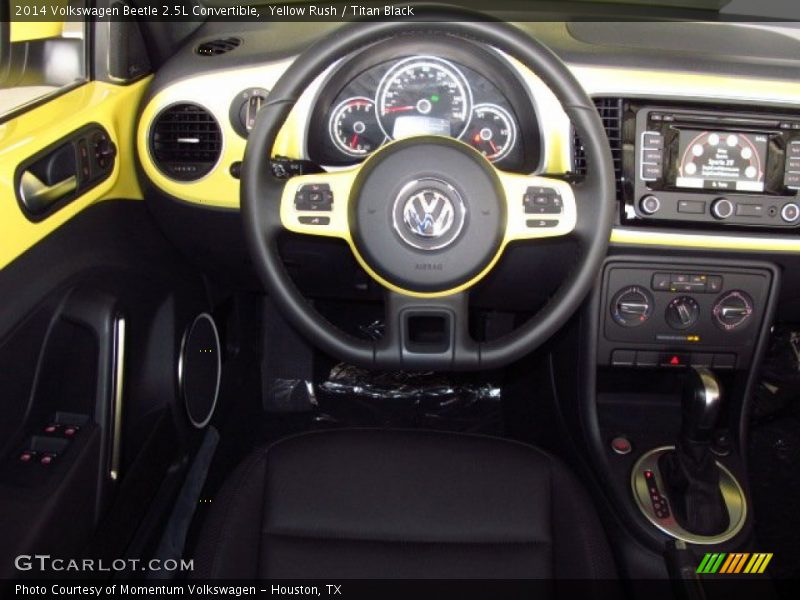 Yellow Rush / Titan Black 2014 Volkswagen Beetle 2.5L Convertible