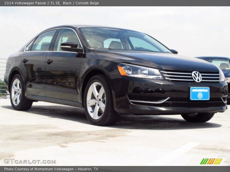 Black / Cornsilk Beige 2014 Volkswagen Passat 2.5L SE