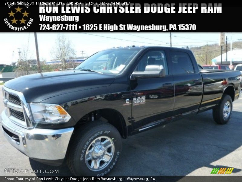 Black / Black/Diesel Gray 2014 Ram 3500 Tradesman Crew Cab 4x4