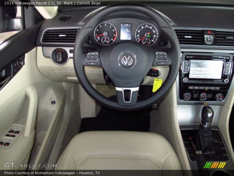 Black / Cornsilk Beige 2014 Volkswagen Passat 2.5L SE