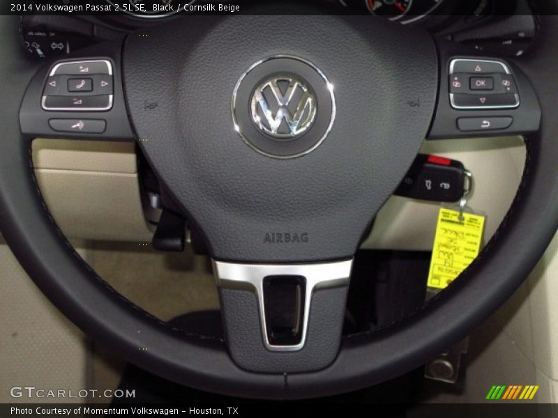 Black / Cornsilk Beige 2014 Volkswagen Passat 2.5L SE