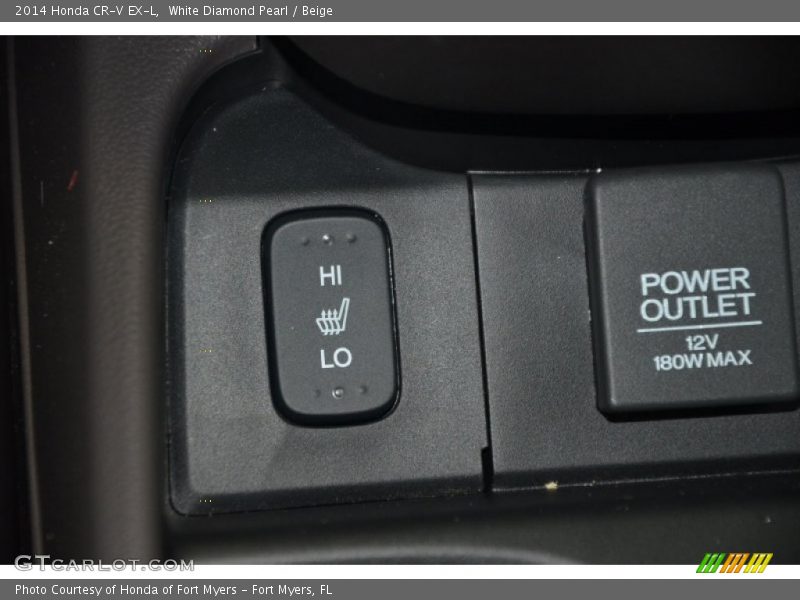 White Diamond Pearl / Beige 2014 Honda CR-V EX-L