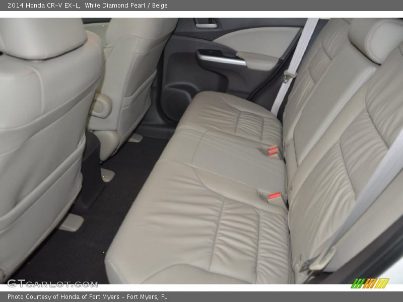 White Diamond Pearl / Beige 2014 Honda CR-V EX-L
