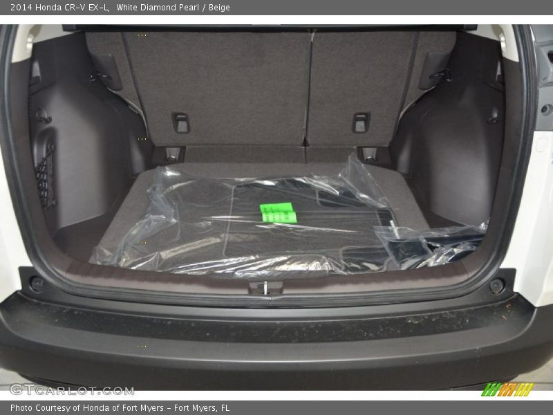White Diamond Pearl / Beige 2014 Honda CR-V EX-L