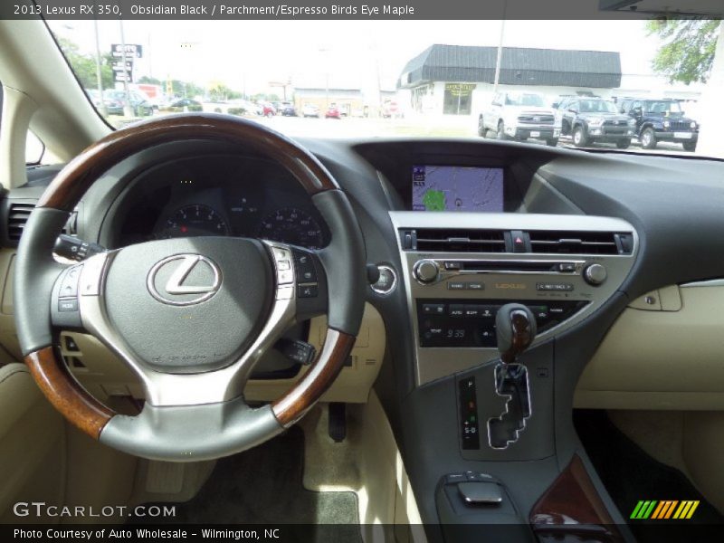 Obsidian Black / Parchment/Espresso Birds Eye Maple 2013 Lexus RX 350