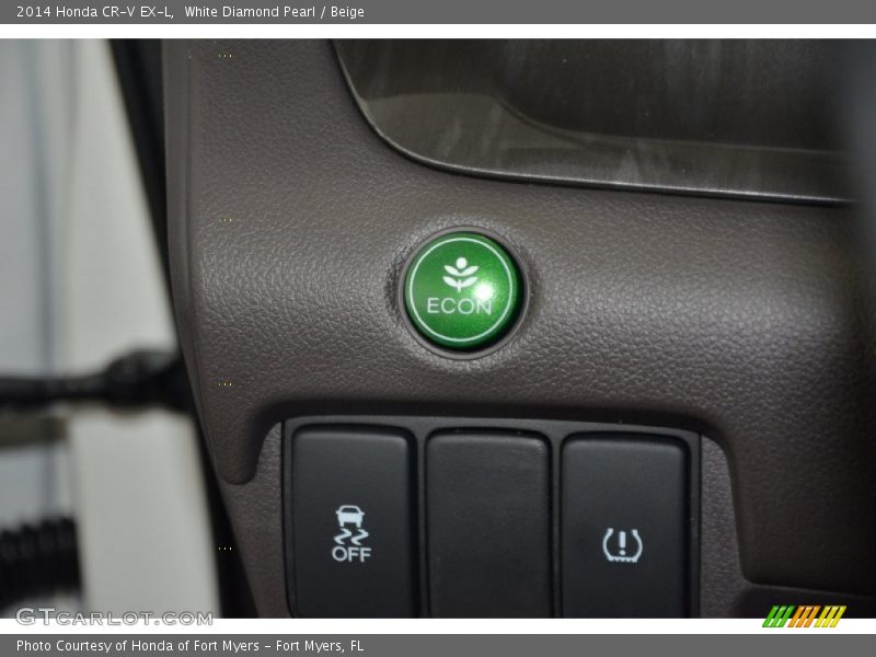 White Diamond Pearl / Beige 2014 Honda CR-V EX-L