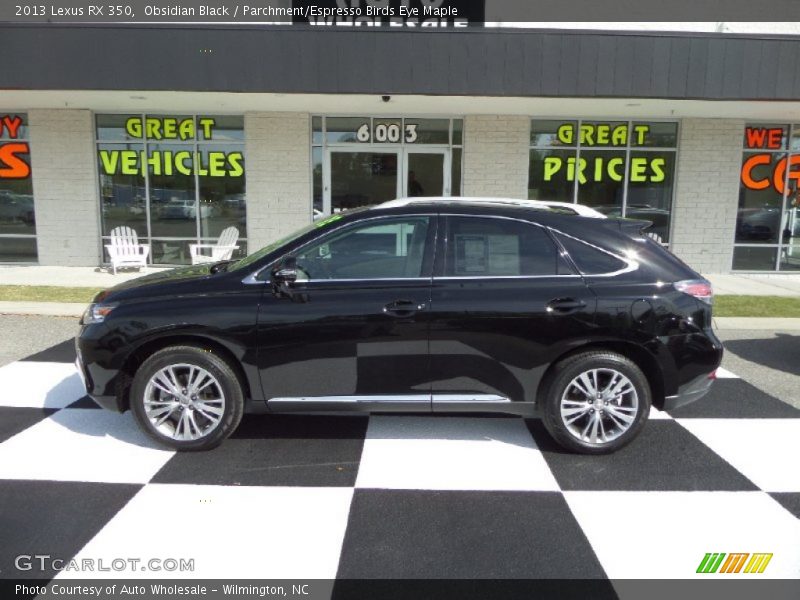 Obsidian Black / Parchment/Espresso Birds Eye Maple 2013 Lexus RX 350