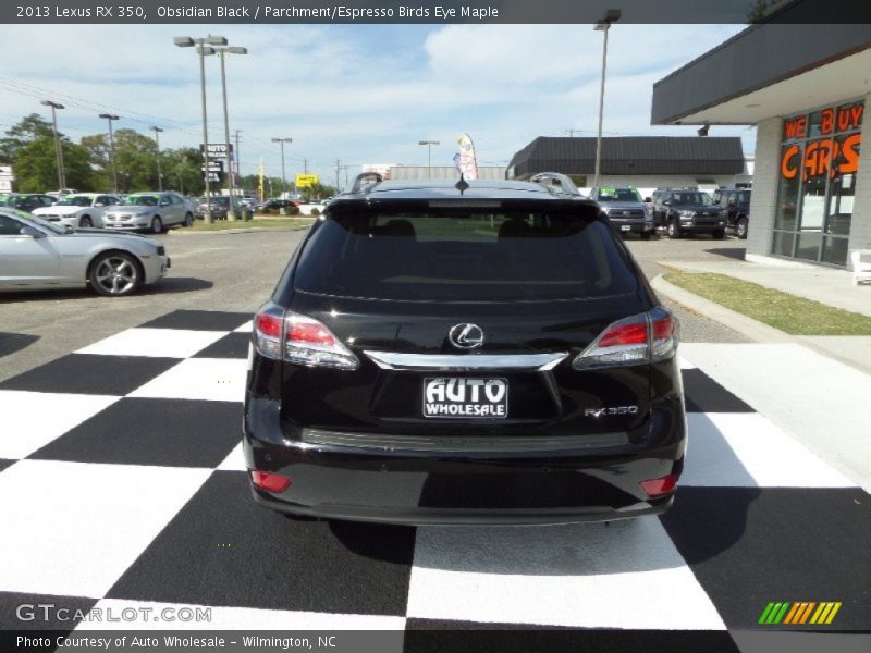 Obsidian Black / Parchment/Espresso Birds Eye Maple 2013 Lexus RX 350