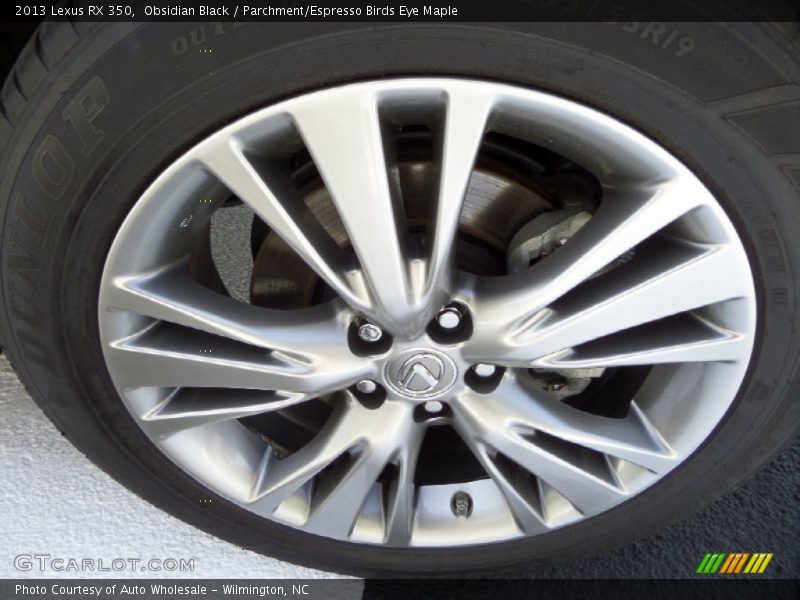 Obsidian Black / Parchment/Espresso Birds Eye Maple 2013 Lexus RX 350