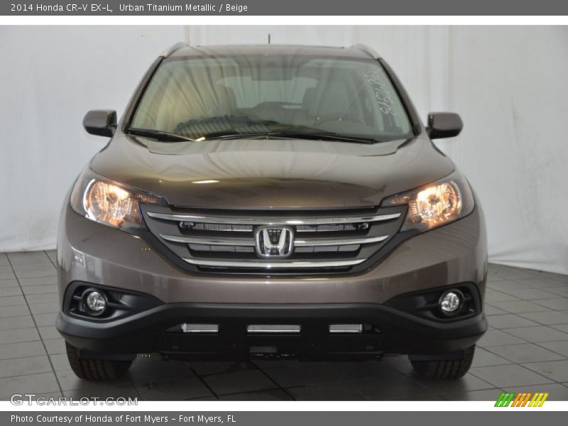 Urban Titanium Metallic / Beige 2014 Honda CR-V EX-L
