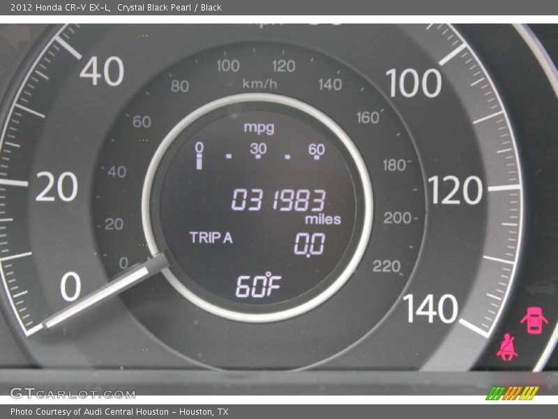 Crystal Black Pearl / Black 2012 Honda CR-V EX-L