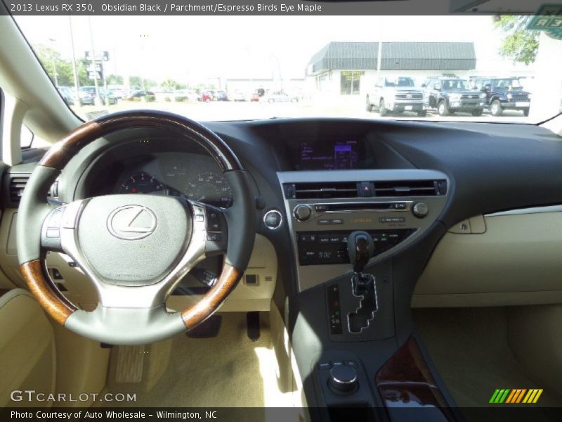 Obsidian Black / Parchment/Espresso Birds Eye Maple 2013 Lexus RX 350