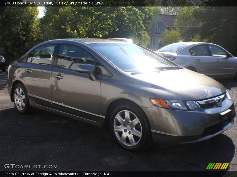 Galaxy Gray Metallic / Gray 2008 Honda Civic LX Sedan