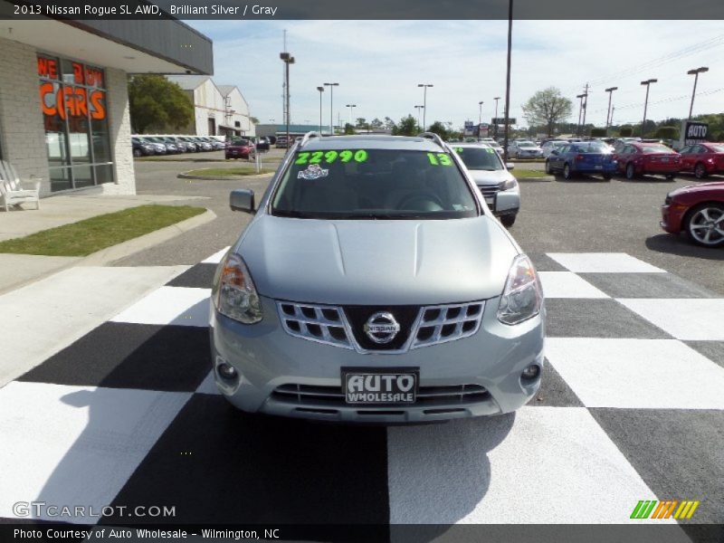Brilliant Silver / Gray 2013 Nissan Rogue SL AWD