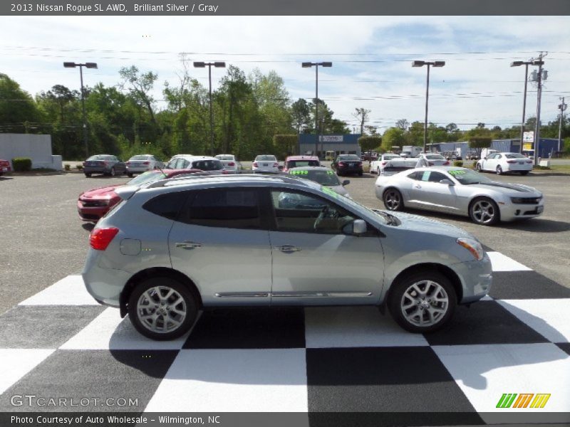 Brilliant Silver / Gray 2013 Nissan Rogue SL AWD