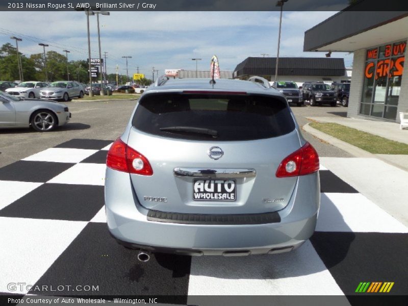 Brilliant Silver / Gray 2013 Nissan Rogue SL AWD