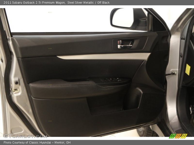 Steel Silver Metallic / Off Black 2011 Subaru Outback 2.5i Premium Wagon
