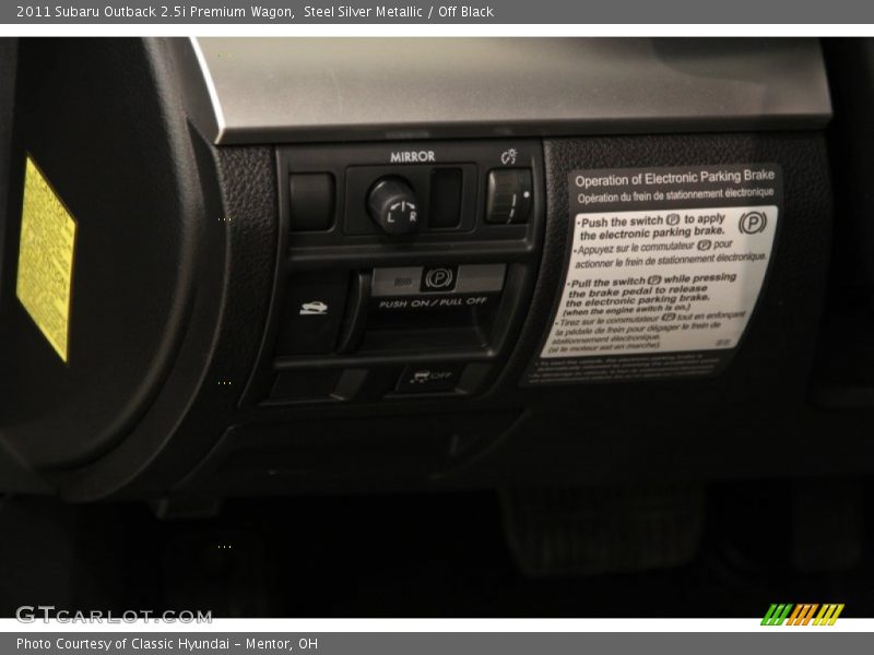 Steel Silver Metallic / Off Black 2011 Subaru Outback 2.5i Premium Wagon