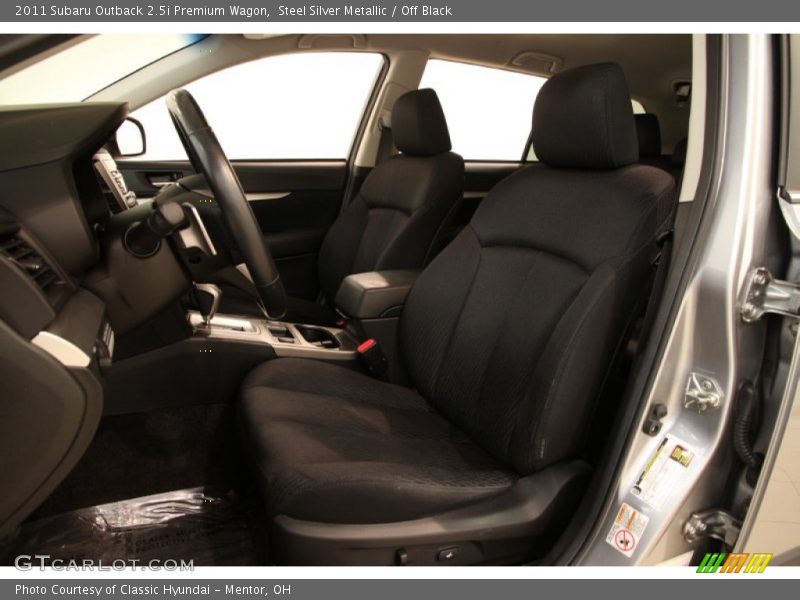Steel Silver Metallic / Off Black 2011 Subaru Outback 2.5i Premium Wagon