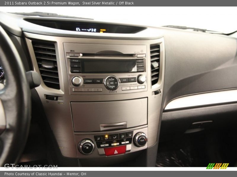 Steel Silver Metallic / Off Black 2011 Subaru Outback 2.5i Premium Wagon