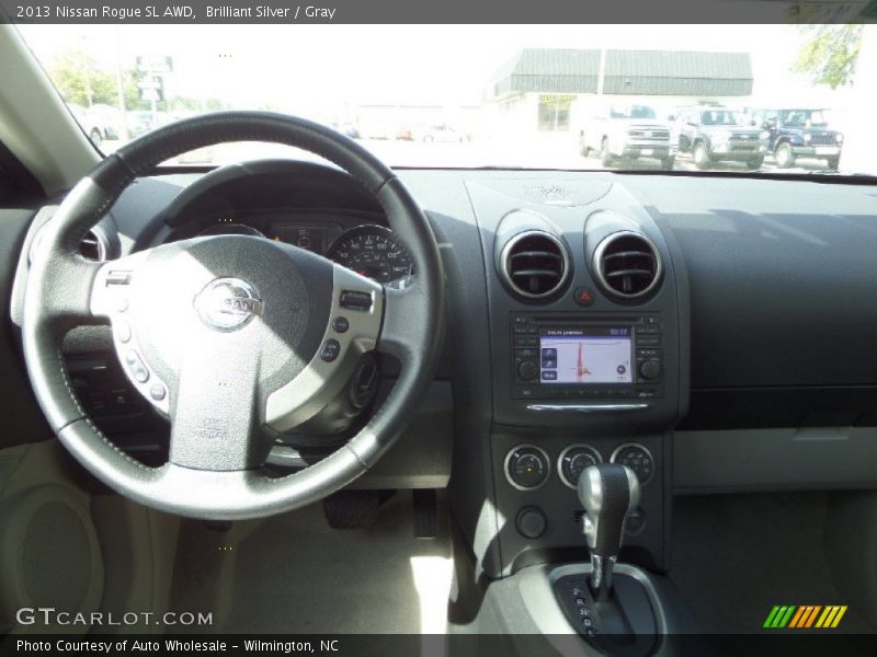 Brilliant Silver / Gray 2013 Nissan Rogue SL AWD