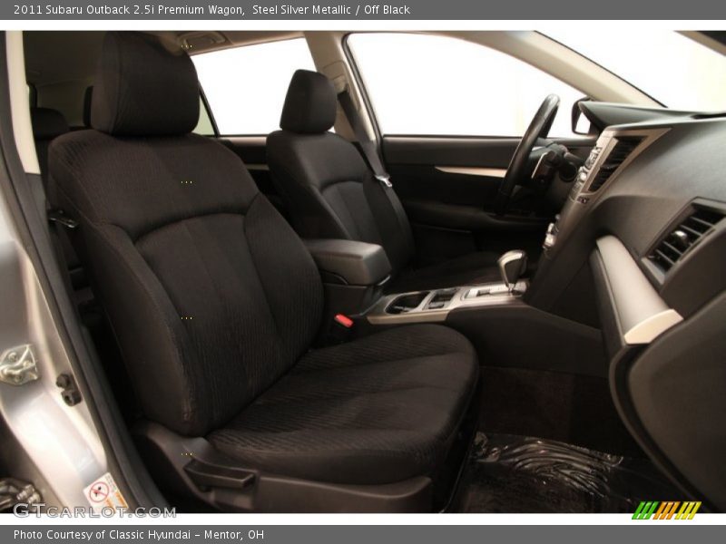 Steel Silver Metallic / Off Black 2011 Subaru Outback 2.5i Premium Wagon
