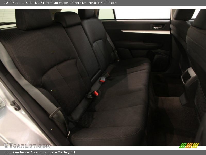 Steel Silver Metallic / Off Black 2011 Subaru Outback 2.5i Premium Wagon