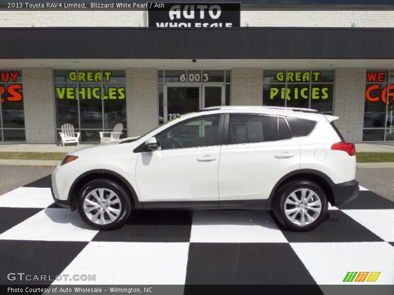 Blizzard White Pearl / Ash 2013 Toyota RAV4 Limited
