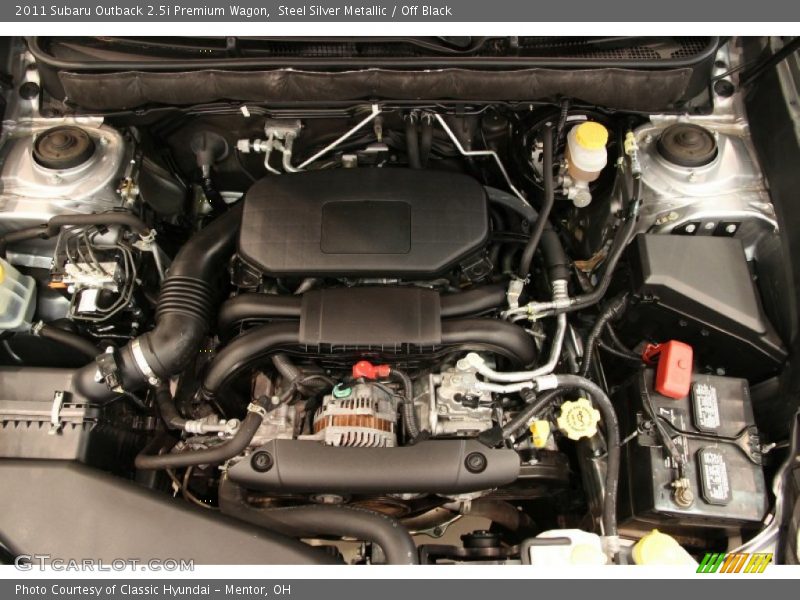 Steel Silver Metallic / Off Black 2011 Subaru Outback 2.5i Premium Wagon