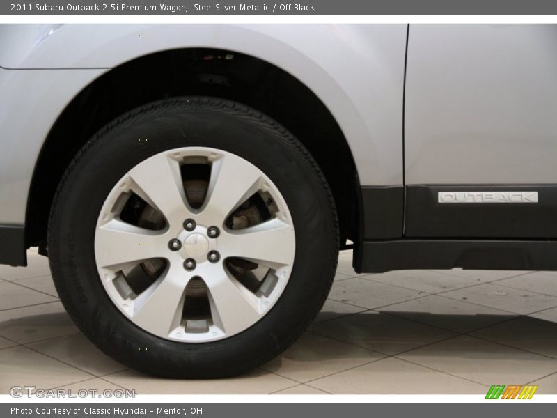 Steel Silver Metallic / Off Black 2011 Subaru Outback 2.5i Premium Wagon