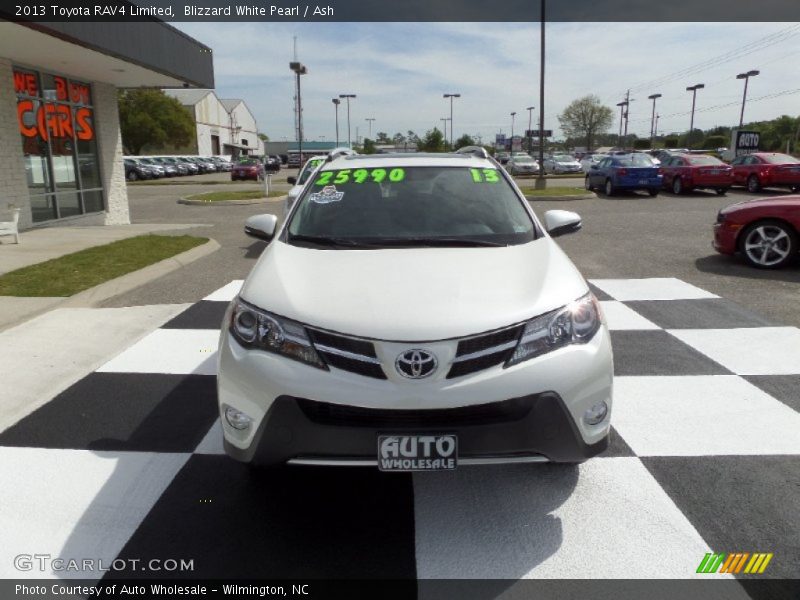 Blizzard White Pearl / Ash 2013 Toyota RAV4 Limited