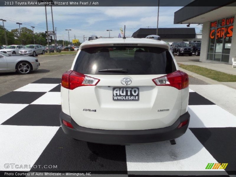 Blizzard White Pearl / Ash 2013 Toyota RAV4 Limited