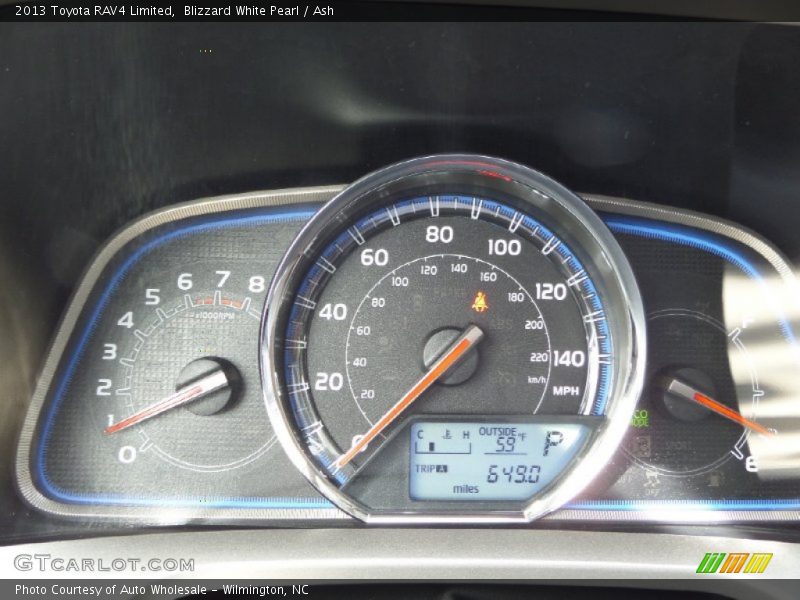 Blizzard White Pearl / Ash 2013 Toyota RAV4 Limited