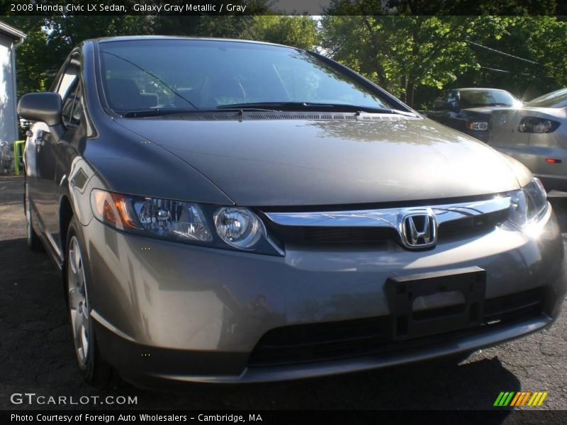 Galaxy Gray Metallic / Gray 2008 Honda Civic LX Sedan