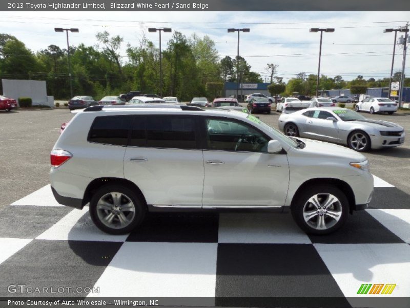 Blizzard White Pearl / Sand Beige 2013 Toyota Highlander Limited