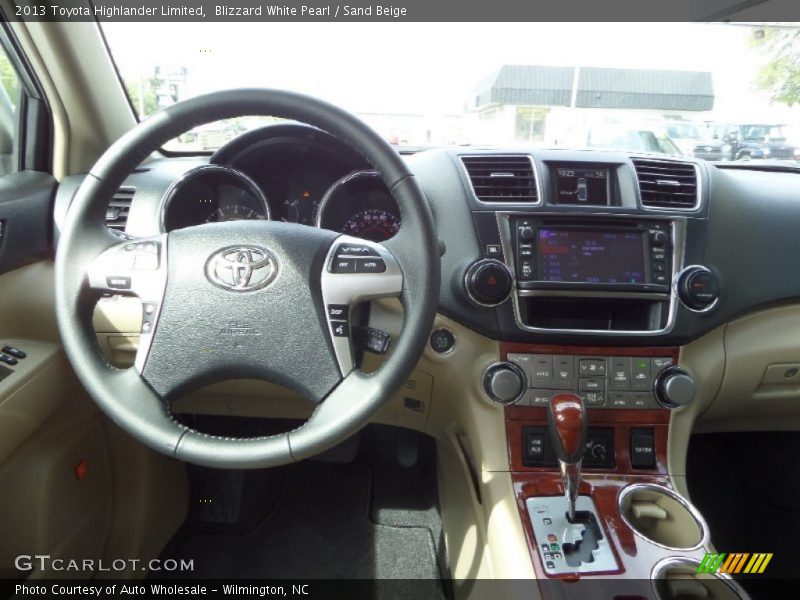 Blizzard White Pearl / Sand Beige 2013 Toyota Highlander Limited