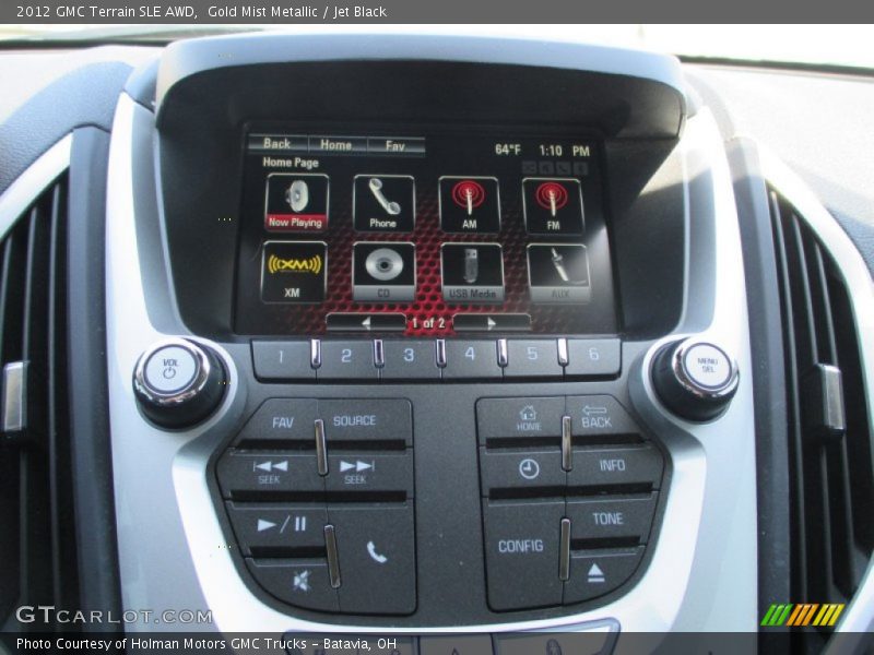 Gold Mist Metallic / Jet Black 2012 GMC Terrain SLE AWD