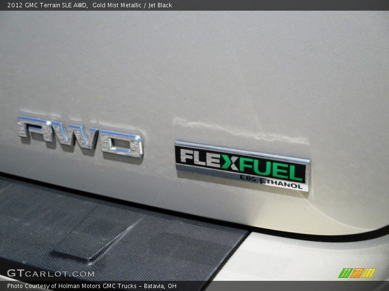 Gold Mist Metallic / Jet Black 2012 GMC Terrain SLE AWD