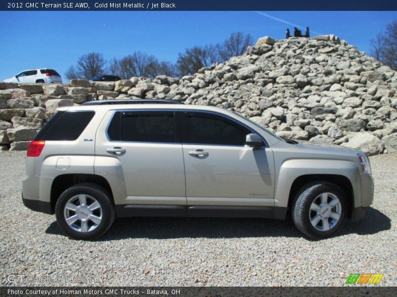 Gold Mist Metallic / Jet Black 2012 GMC Terrain SLE AWD